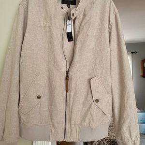 Ladies linen bomber jacket